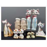 Collection of Cat Salt & Pepper Shakers