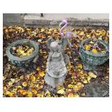 Pair of Garden Ornaments, Concrete Planter Pots & Misc.