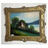 Framed Reverse Glass Painting