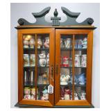 Display Cabinet with Salt & Pepper Shaker Collection