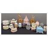 Porcelain & Glass Decorative Vanity Containers