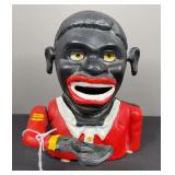 Vintage Black Americana Cast Iron Bank