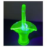 Uranium Glass Basket