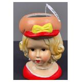 Nippon Hand Painted Lady Head Vase