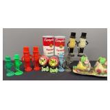 Planters Peanuts, Campbells Soup, & Assorted Salt & Pepper Shakers