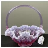 Fenton Art Glass Lily of the Valley Rose Magnolia Basket