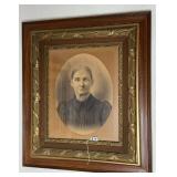 Vintage Old Lady Portrait & Picture Frame