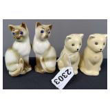 Vintage Ceramic Cat Salt & Pepper Shakers