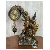 Quartz Man & Women Statue Clock