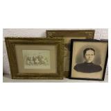 Framed Antique Photographs & Prints