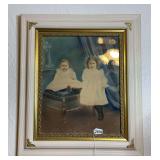 Vintage Painting of Two Young Children