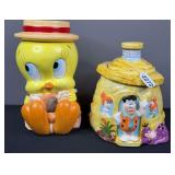 Flintstones & Tweety Bird Cookie Jars