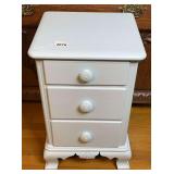Light Blue Three Drawer Night Stand