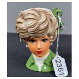 Vintage NapcoWare Lady Head Vase