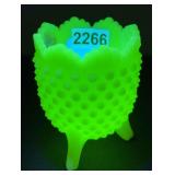 Fenton Hobnail Footed Vase