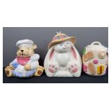 Bear, Bunny, & Misc Cookie Jars