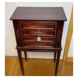 Hardwick Plantation Cherry Silver Jewelry Armoire