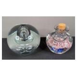 Pair of Large Glass Paperweights