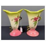 Pair of Hull Pottery Woodland Vases