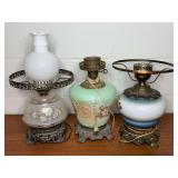 (3) Vintage Lamps Missing Parts