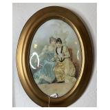 Antique Oval Portrait “He Loves Me Not”