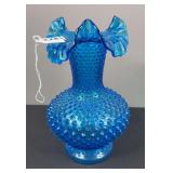 Fenton Colonial Blue Hobnail Vase