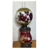 Antique Gone With The Wind Parlor Lamp