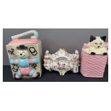 (3) Ceramic Cookie Jars