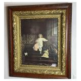 Antique Little Kid Picture & Picture Frame