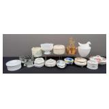 Porcelain & Glass Decorative Vanity Containers