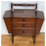 Wooden Sewing Cabinet With Carry Handle