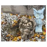 Trio of Angel Garden Ornaments