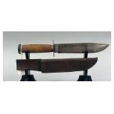 Vintage Fixed Blade Fighting Knife 7 Inch Blade