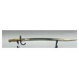 French M.M. 1866 Chassipot Yataghan Sword Bayonet with Matching Sheath Serial Number F3085