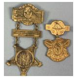 Pair of Marion Ohio G.A.R. Encampment Badges