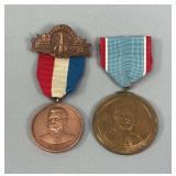 Pair of G.A.R. Encampment Souvenir Badges Indiana