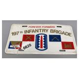 197th Infantry Brigade License Plate Forever Forward