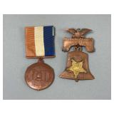 Pair of National Encampment Souvenir Badges Pennsylvania