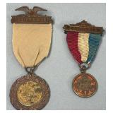 Pair of New York G.A.R. National Encampment Souvenir Badges