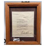 Letter to All Disabled Veterans from Franklin Roosevelt December 20 1933