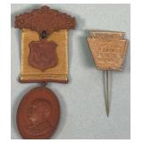 Pair of G.A.R. Pittsburgh Pennsylvania 28th National Encampment 1894 Badges & Pins