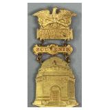 G.A.R. 41st Annual Encampment Department Ohio Souvenir Badge 1907
