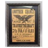 Civil War Recruiting Poster Framed