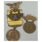 Pair of Washington D.C. G.A.R. National Encampment Souvenir Badges