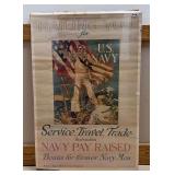 1973 Navy Pay-Raised Recruiting Poster United States Navy