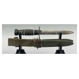 World War II M1 Carbine Bayonet Fighting Knife & Sheath