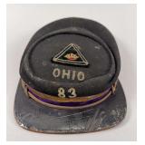 Civil War-Era 83rd Ohio Infantry Army Officer’s Forage Cap, AKA Kepi. & Hat Case