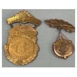 Pair of Louisville Kentucky 29th National Encampment 1895 Badges