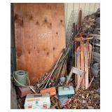 Clean up lot of fishing equipment, Sleds and Posts