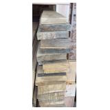 Stack of (19) White Oak, Hardwood, Rough-Cut Lumber Boards